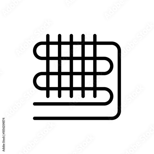 Condenser coil icon logo sign set vector outline