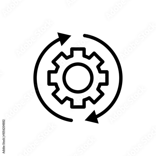 Continuous changes icon logo sign set vector outline