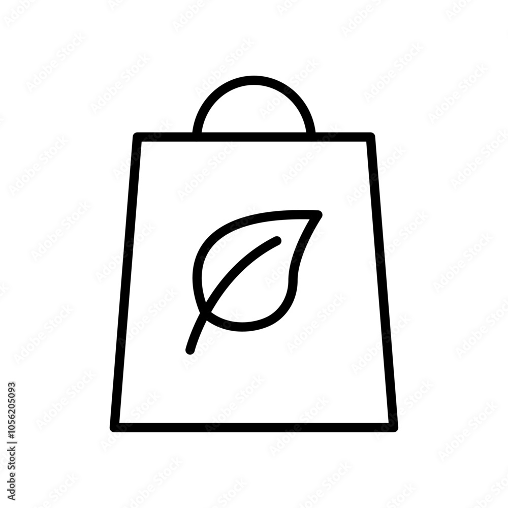 Eco bag icon logo sign set vector outline Eco bag icon logo sign set vector outline