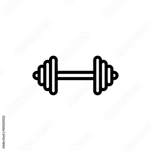 Dumbbell pair icon logo sign set vector outline