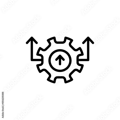 Efficiency icon logo sign set vector outline