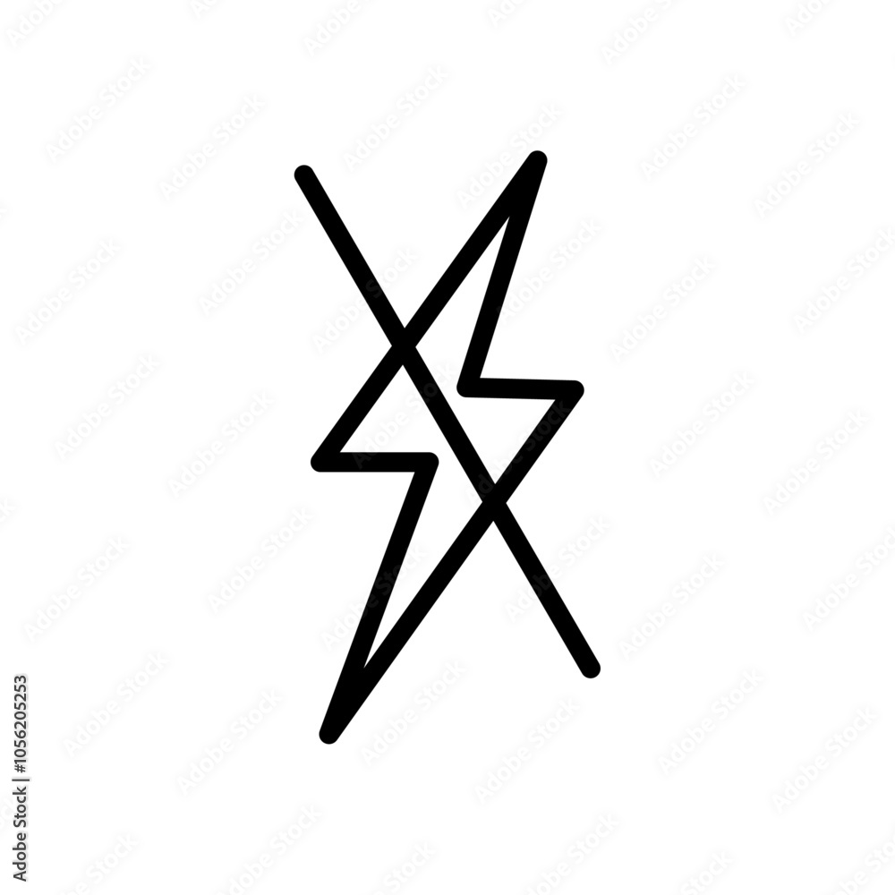Flash off icon logo sign set vector outline Flash off icon logo sign set vector outline