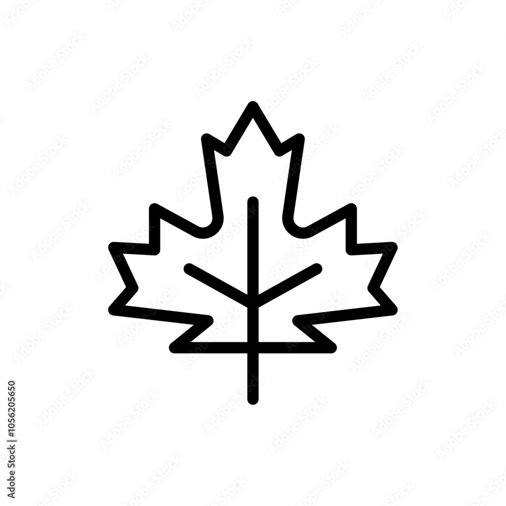 Maple leaf icon logo sign set vector outline Maple leaf icon logo sign set vector outline