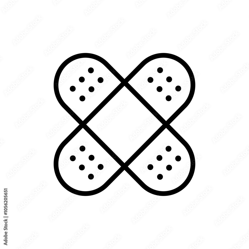 Medical patch icon logo sign set vector outline Medical patch icon logo sign set vector outline
