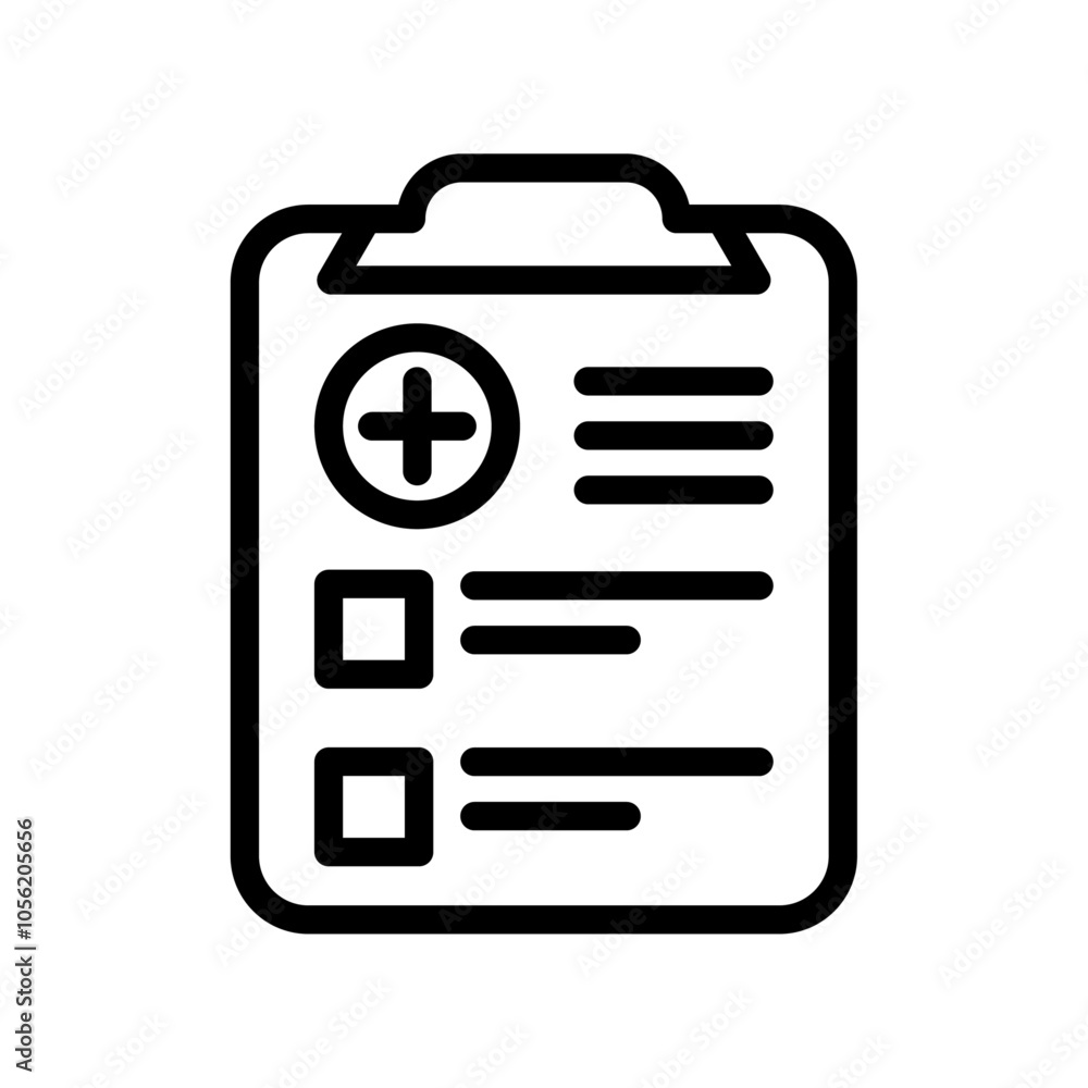 Medical report icon logo sign set vector outline Medical report icon logo sign set vector outline