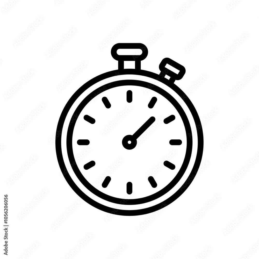 Pocket watch icon logo sign set vector outline Pocket watch icon logo sign set vector outline