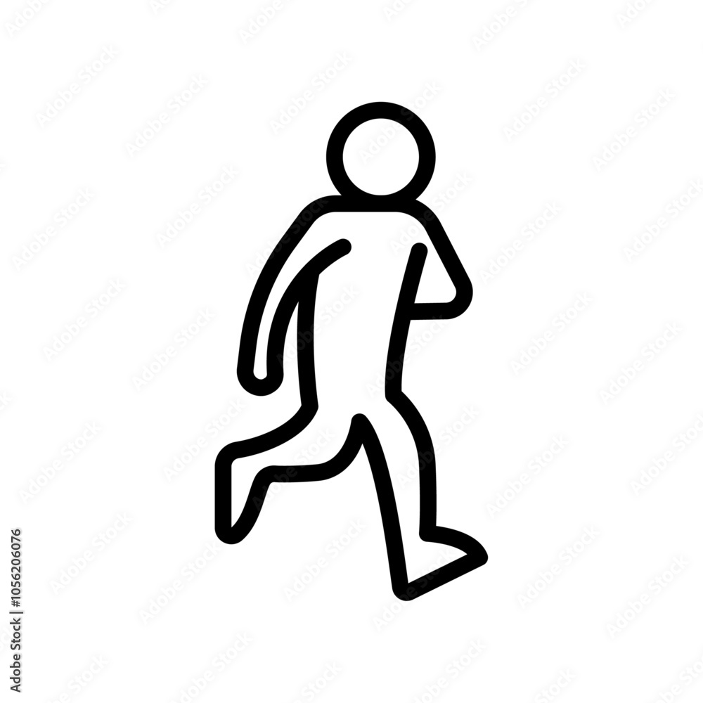 Running icon logo sign set vector outline Running icon logo sign set vector outline