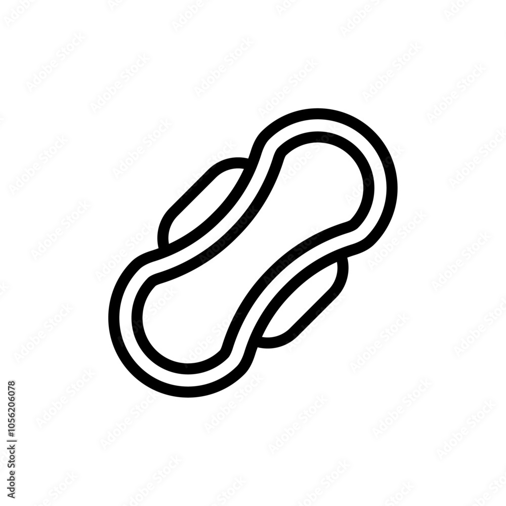 Sanitary pad icon logo sign set vector outline Sanitary pad icon logo sign set vector outline