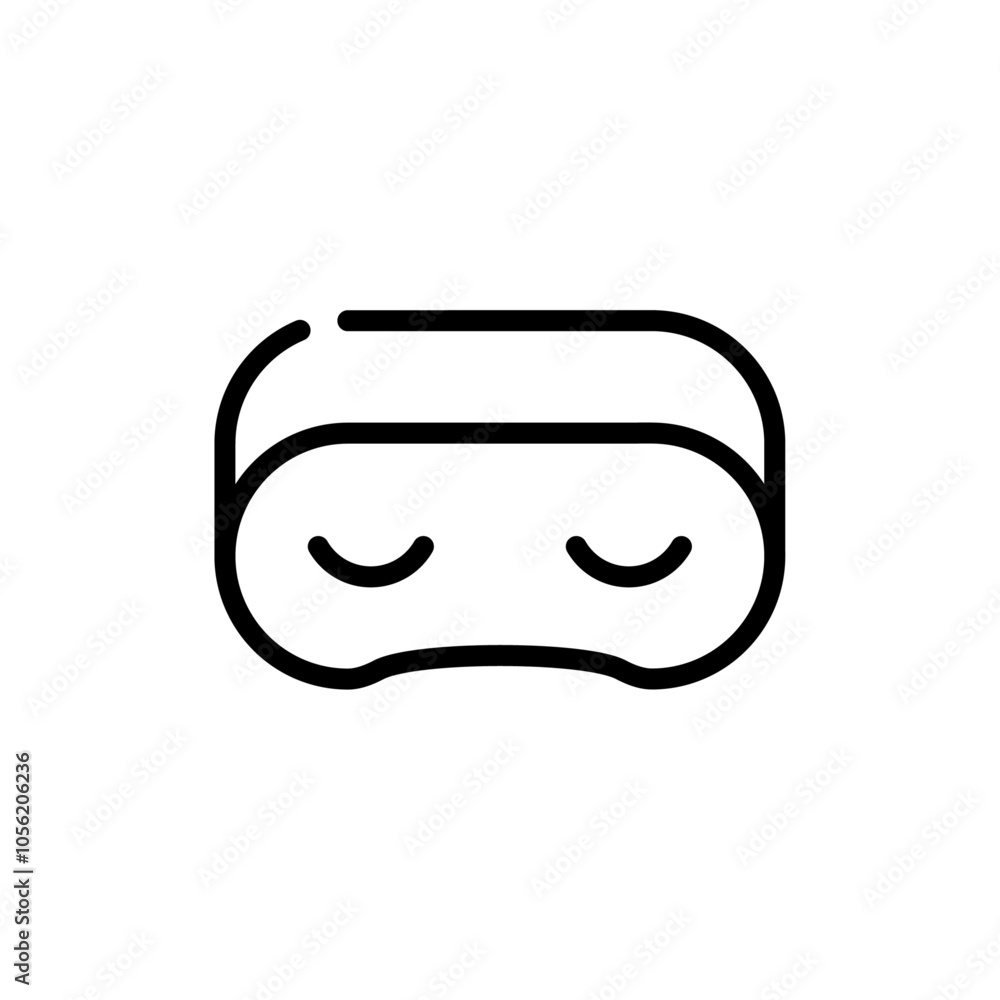 Sleeping mask icon logo sign set vector outline Sleeping mask icon logo sign set vector outline