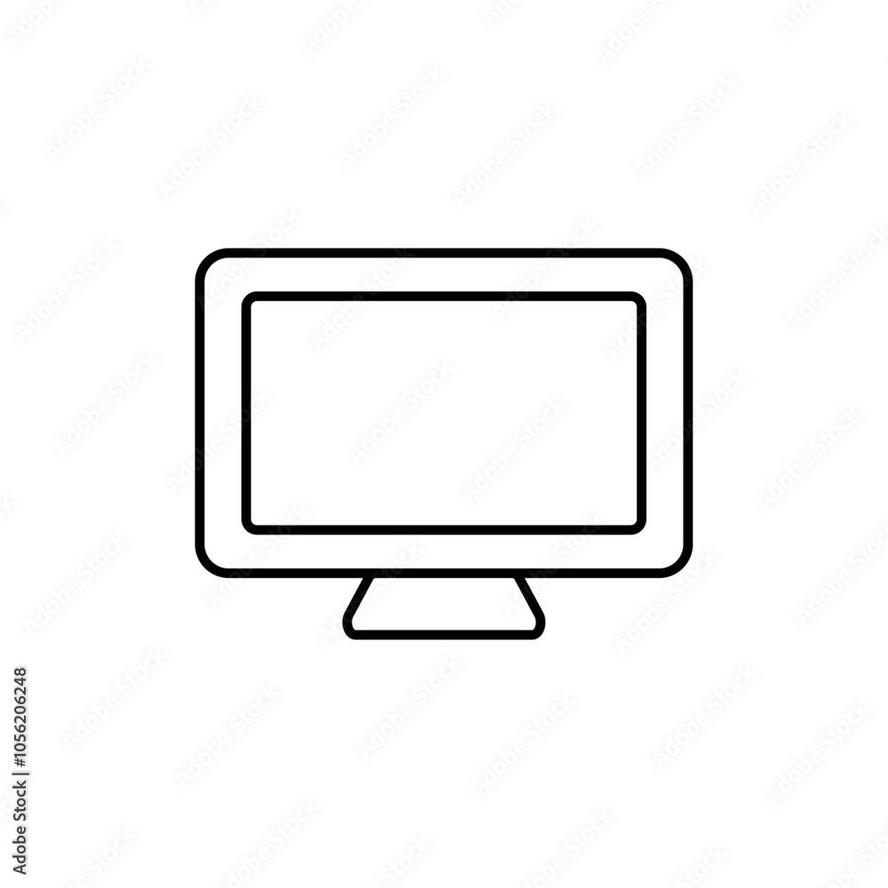 smart Television icon logo sign set vector outline smart Television icon logo sign set vector outline