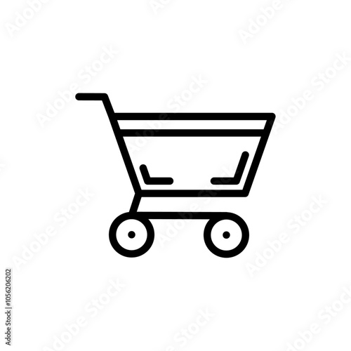 Shopping cart icon logo sign set vector outline