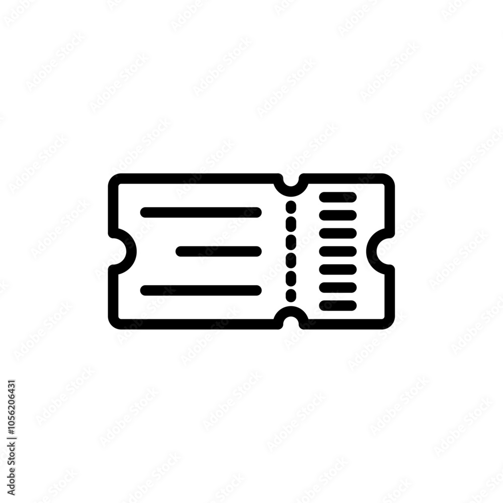 Ticket icon logo sign set vector outline Ticket icon logo sign set vector outline