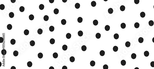 Seamless vector pattern of irregular crayon dots and splotches in black and white. Abstract polkadot background grunge texture.