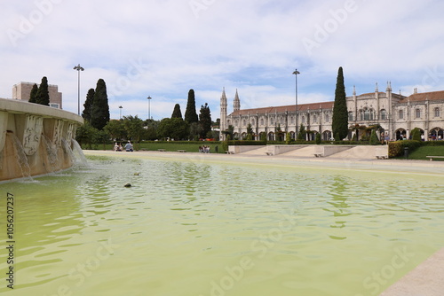 La place de l'empire, ville de Lisbonne, Portugal