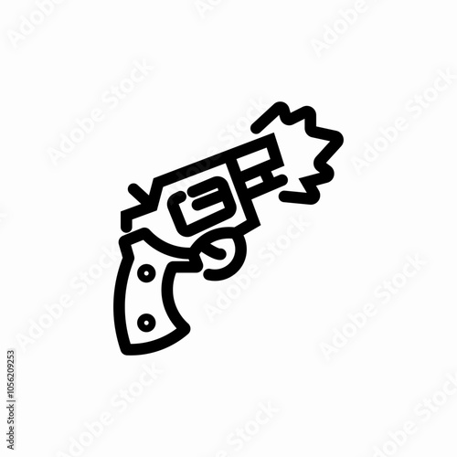 gun pistol shoot icon sign vector