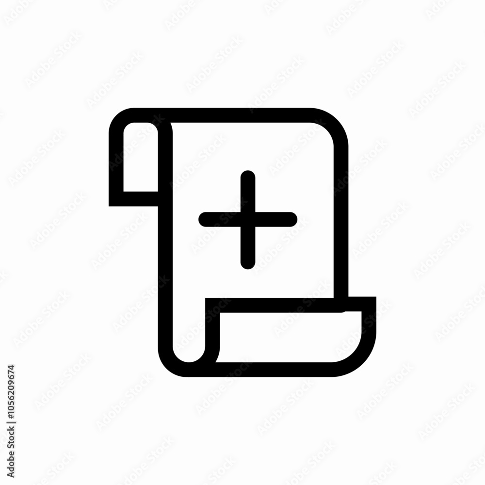 plus add script icon sign vector plus add script icon sign vector