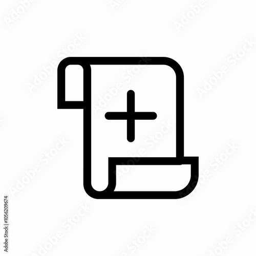 plus add script icon sign vector