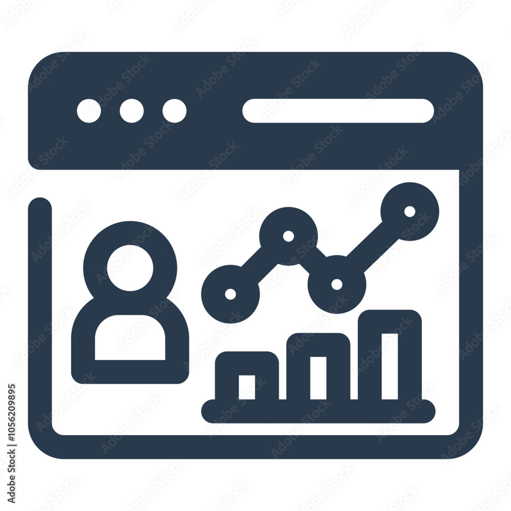 Teacher Dashboard on Learning Management System Vector Icon Teacher Dashboard on Learning Management System Vector Icon
