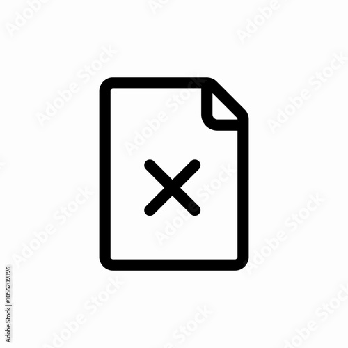 remove delete file icon sign vector