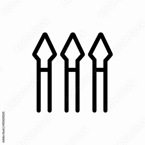 spears weapon icon sign vector