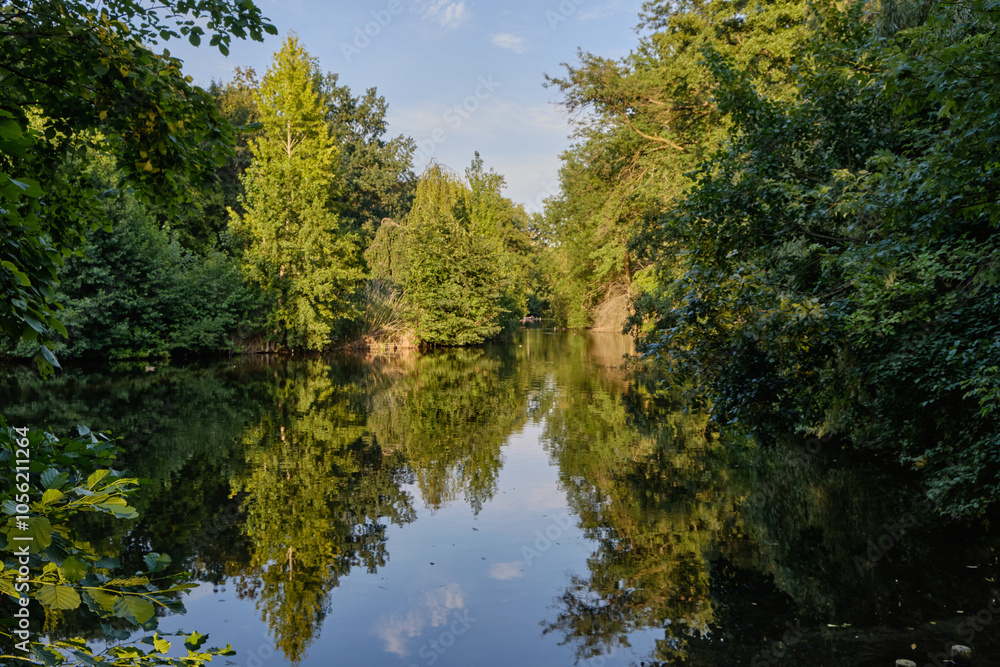 19 August 2024 Berlin (Germany) - August: Footpath in the Tiergarten public park 19 August 2024 Berlin (Germany) - August: Footpath in the Tiergarten public park