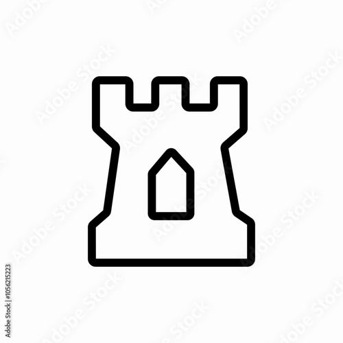 castle tower icon sign vector