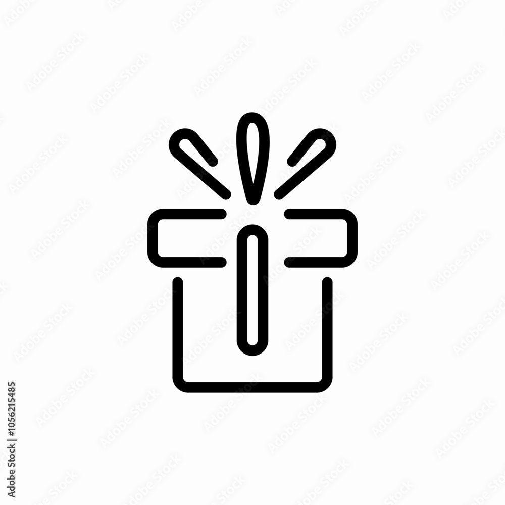 Fototapeta premium gift surprise icon sign vector
