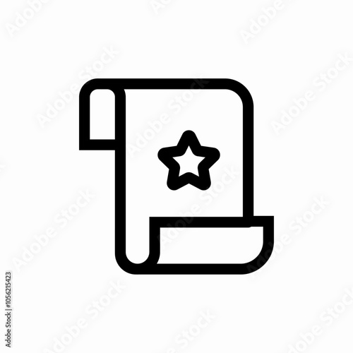 favorite star script icon sign vector