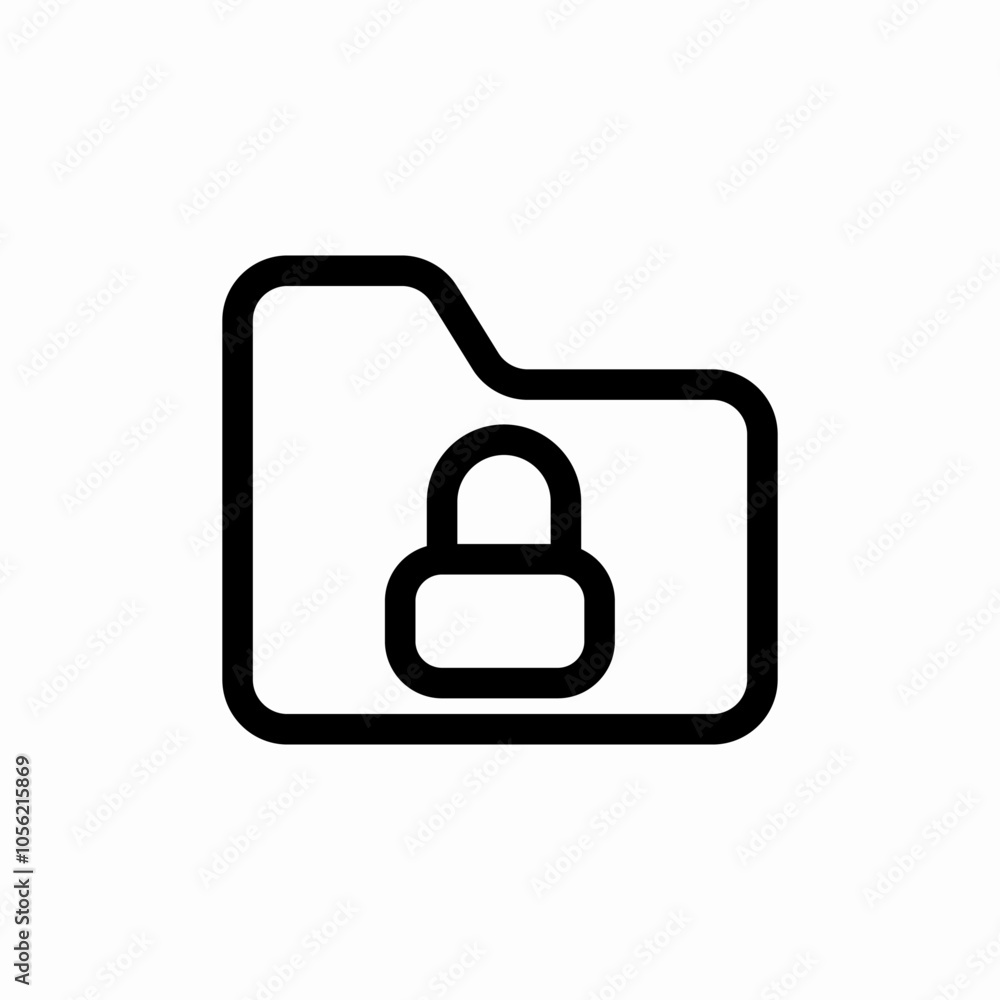 lock folder icon sign vector lock folder icon sign vector