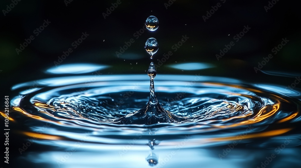 Captivating Beauty of Water Droplets and Ripples Captivating Beauty of Water Droplets and Ripples