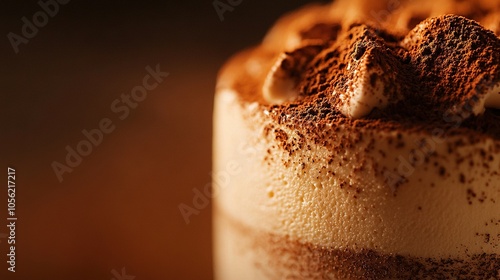   A high-resolution photo of a chocolate cake, zoomed in on the surface covered in sprinkles