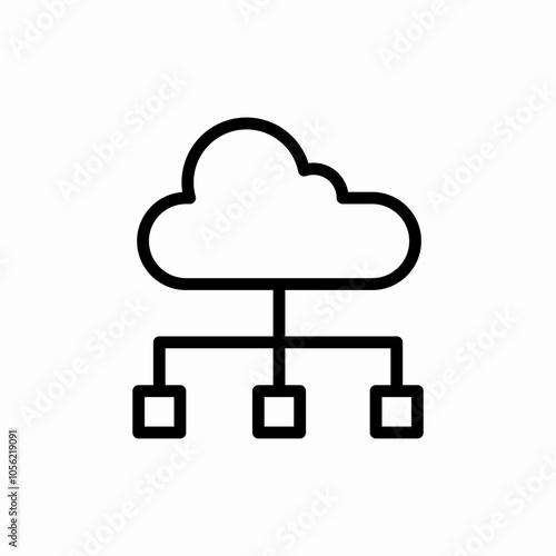 cloud computing connection icon sign vector