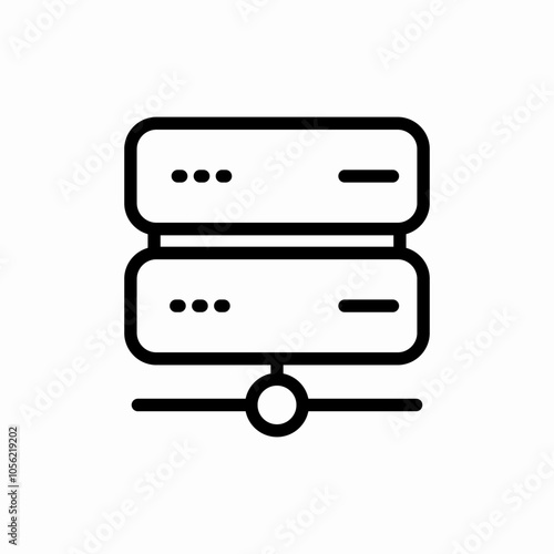 database server icon sign vector