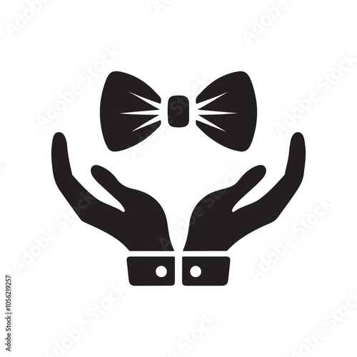 High-Quality Bow Tie Silhouette Vectors for Logo & Branding Use