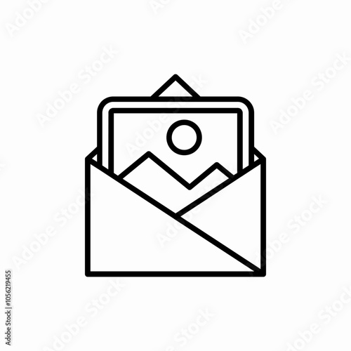 mail picture photo icon sign vector