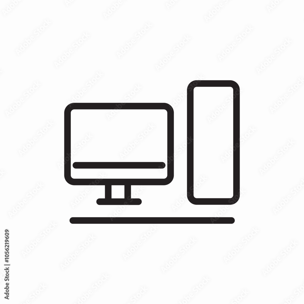personal computer icon sign vector personal computer icon sign vector