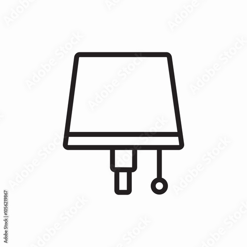 stand lamp light desk lamp icon sign vector