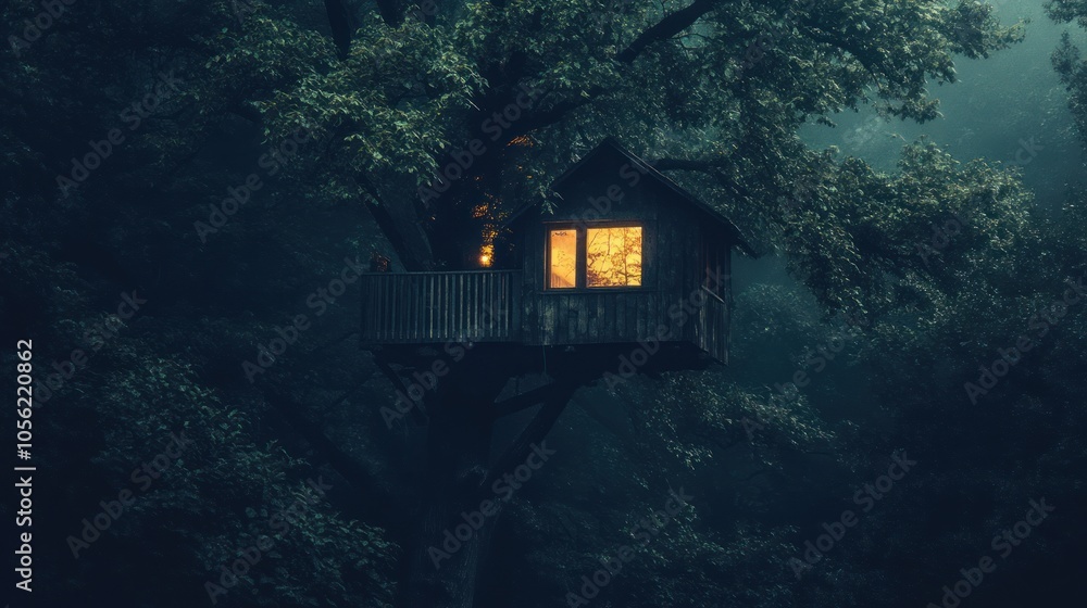 A Cozy Treehouse in the Forest A Cozy Treehouse in the Forest