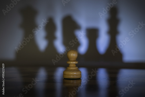 Принти на полотні Chess pieces symbolize geopolitical and social relations