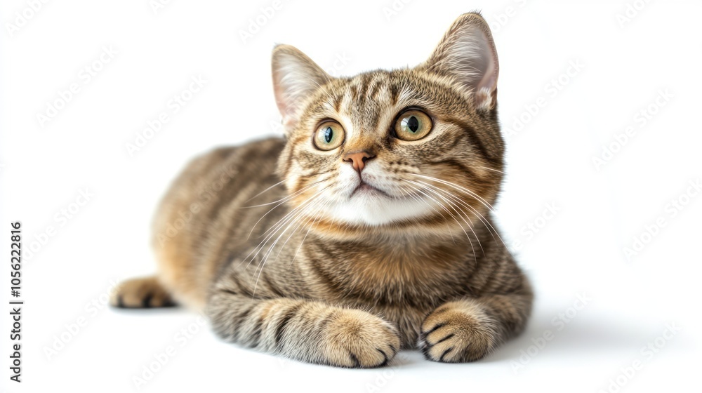 Cute Tabby Cat Looking Up Cute Tabby Cat Looking Up