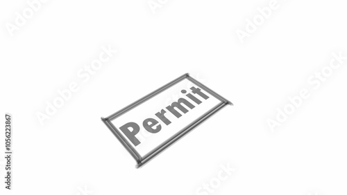 Permit stamp seal text on white background.