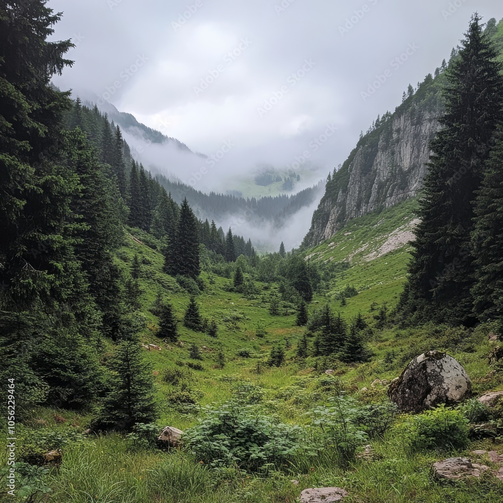 Fototapeta premium Carpathian fog