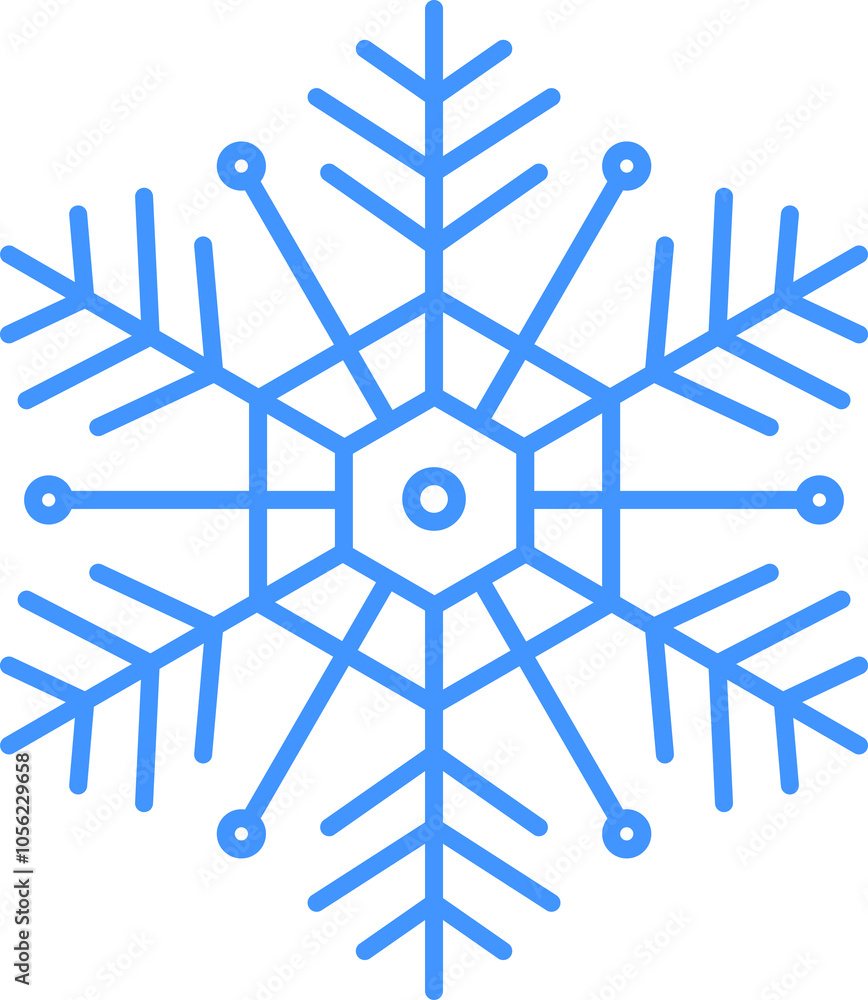Snowflake icon. Line art illustration of snowflake icon. Snowflake shape. Christmas image. Outline Snowflake icon. Line art illustration of snowflake icon. Snowflake shape. Christmas image. Outline