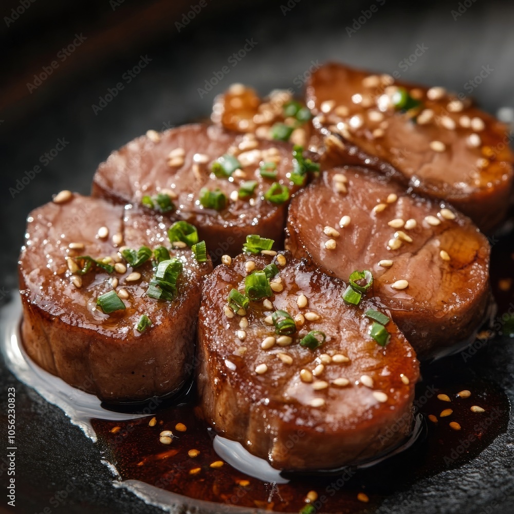 Sushi w/ goose liver, Japanese style macro Sushi w/ goose liver, Japanese style macro