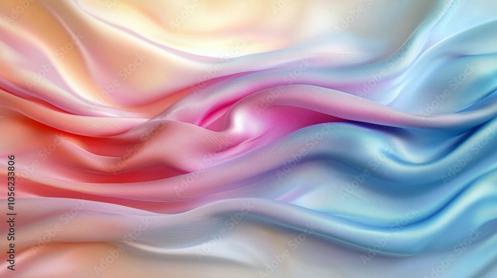 Captivating Flow of Colorful Silky Fabric in Motion Captivating Flow of Colorful Silky Fabric in Motion