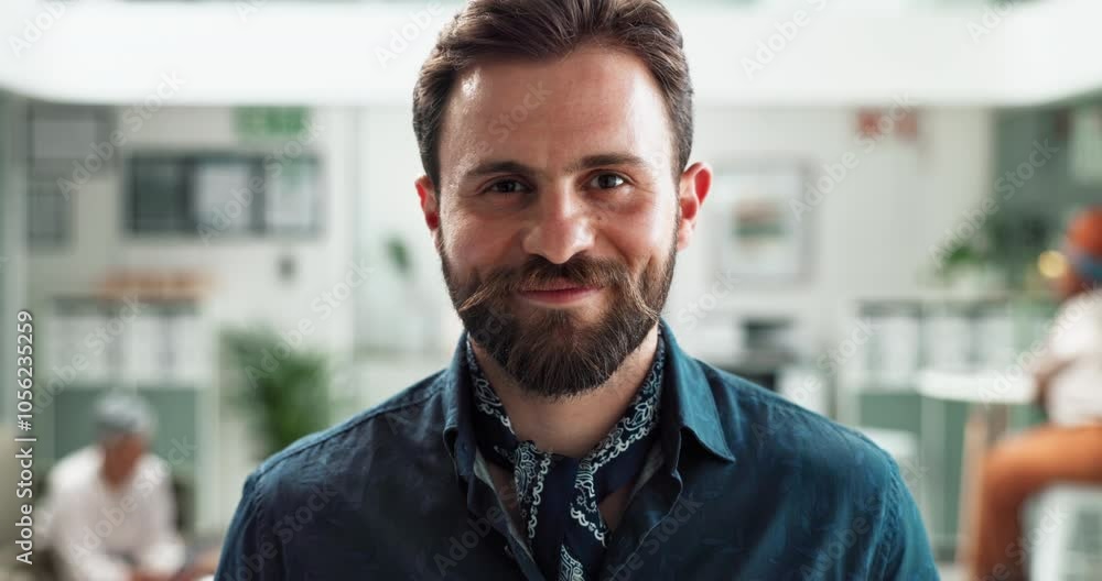 Happy, pride and face of businessman in office with positive attitude for creative career. Smile, confident and portrait of professional male art director from Sweden working at startup agency. Happy, pride and face of businessman in office with positive attitude for creative career. Smile, confident and portrait of professional male art director from Sweden working at startup agency.