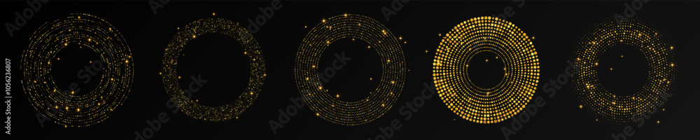 © dniprodd - Abstract gold glowing halftone dotted background © dniprodd - Abstract gold glowing halftone dotted background