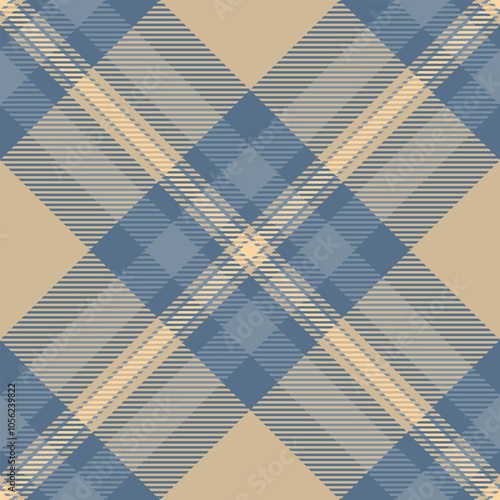 Website textile check tartan, upscale plaid seamless texture. Checked fabric background vector pattern in light and cyan colors.