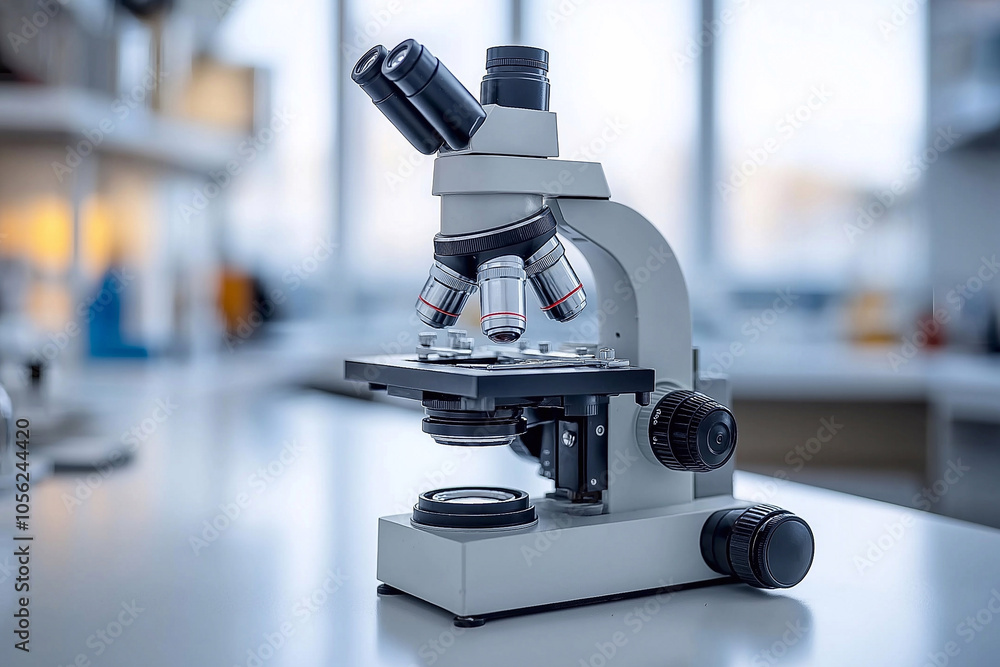 microscope white in the laboratory microscope white in the laboratory