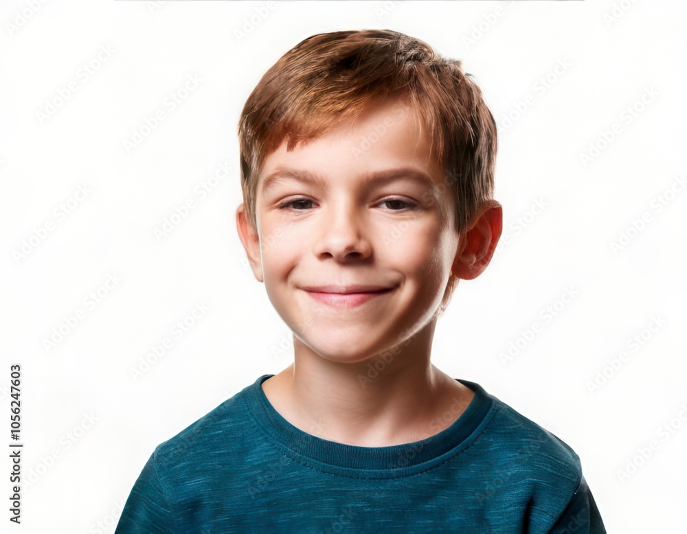 Portrait of a happy kid smiling and laughing, isolated. Generated image Portrait of a happy kid smiling and laughing, isolated. Generated image